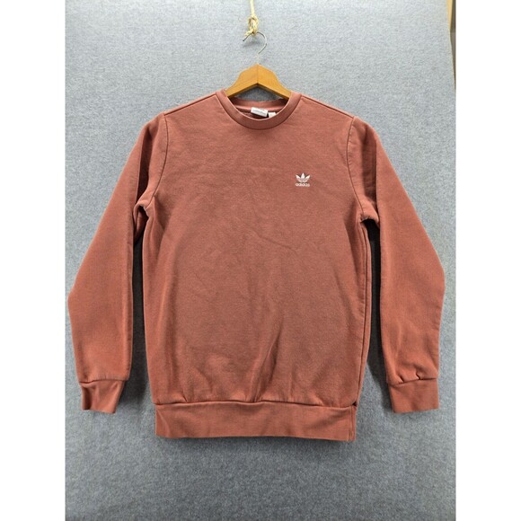 Adidas Kids Clay Color Brown Crew Neck Lightweight Sweater Sz Large 13-14 YO - Picture 2 of 5